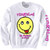 Yungblud Unisex Sweatshirt: Raver Smile (White) (Back & Sleeve Print)