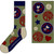 Woodstock Unisex Ankle Socks: Peace - Love - Music (Green) (UK Size 7 - 11)