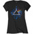 Pink Floyd Ladies T-Shirt: Dark Side of the Moon Blue Splatter (Black)