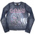 Genesis Ladies Long Sleeve Crop Top: Bird Hand (Navy Blue) (Mesh)