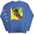 Freddie Mercury Unisex Long Sleeve T-Shirt: Mr Bad Guy (Blue) (Sleeve Print)