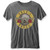 Guns N' Roses Unisex Burnout T-Shirt: Classic Logo (Charcoal Grey)
