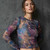 Grateful Dead Ladies Long Sleeve Mesh Crop Top: Stealy AOP (Purple)