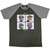 Gorillaz Unisex Raglan T-Shirt: Demon Days (Khaki Green & Grey)