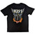 KISS Unisex T-Shirt: End Of The Road Wings (Black) (Back Print)