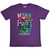 KISS Unisex T-Shirt: End Of The Road Colour Pop (Purple) (Back Print)