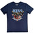 KISS Unisex T-Shirt: Americana (Denim Blue) (Back Print)