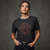 Maneskin Ladies Crop Top: Warped Logo (Charcoal Grey) (Ex-Tour)