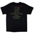Megadeth Unisex T-Shirt: Peace Sells Track list (Black) (Back Print)