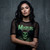 Misfits Ladies Mesh Crop Top: Green Hands (Black)