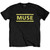 Muse Unisex T-Shirt: Yellow Logo (Black)