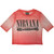 Nirvana Ladies Crop Top: Nevermind Wavy Logo (Pink) (Mesh)