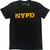 New York City Unisex T-Shirt: NYPD Text Logo (Black)