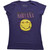 Nirvana Ladies T-Shirt: Xerox Happy Face Pink (Purple)
