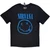 Nirvana Unisex T-Shirt: Blue Happy Face (Black)
