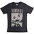 Nirvana Unisex Distressed T-Shirt: Sitting (Black)