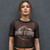 Pink Floyd Ladies Mesh Crop Top: Vintage Dark Side of the Moon Seal (Black)