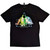 Pink Floyd Unisex T-Shirt: Live Band Rainbow Tone (Black)