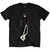 Prince Unisex T-Shirt: W2A White Guitar (Black) (Back Print)