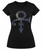 Prince Ladies T-Shirt: Purple Symbol (Black) (Embellished)