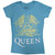 Queen Ladies T-Shirt: Crest (Indigo Blue)