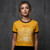 Queen Unisex Crop Top: Face It Alone Crest (Yellow)