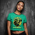 Run DMC Ladies Crop Top: It's Tricky Record Vintage (Green)