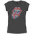 The Rolling Stones Ladies T-Shirt: Classic UK Tongue (Charcoal Grey) (Embellished)
