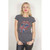 The Rolling Stones Ladies T-Shirt: Classic UK Tongue (Charcoal Grey) (Embellished)