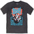 The Rolling Stones Unisex Stone Wash T-Shirt: Psych Montage (Charcoal Grey)