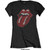 The Rolling Stones Ladies T-Shirt: Classic Tongue (Black) (Embellished)