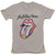 The Rolling Stones Unisex T-Shirt: Flowers Tongue (Sand)