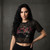 Slayer Ladies Mesh Crop Top: Scratchy Logo (Black)