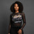 Whitney Houston Ladies Long Sleeve Mesh Crop Top: I'm Your Baby (Black)