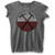 Pink Floyd Ladies Burnout T-Shirt: The Wall Hammers (Charcoal Grey)