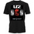 U2 Unisex T-Shirt: Songs of Innocence Red Shade (Black)