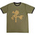 U2 Unisex Ringer T-Shirt: Joshua Tree Europe 1987. (Green) (Back Print)