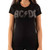AC/DC Ladies T-Shirt: Logo (Black) (Embellished)