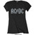 AC/DC Ladies T-Shirt: Logo (Black) (Embellished)