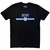 AC/DC Unisex T-Shirt: Blue Logo & Stripe (Black)