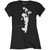 Amy Winehouse Ladies T-Shirt: Scarf Portrait (Black)