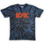 AC/DC Unisex T-Shirt: Logo (Dip-Dye On Black) (Wash Collection)