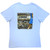 The Beatles Ladies T-Shirt: Vintage Abbey Road (Light Blue) (Back Print)