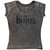 The Beatles Ladies Burnout T-Shirt: Drop T Logo (Charcoal Grey)