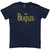 The Beatles Unisex T-Shirt: Drop T Logo Snow Wash (Navy Blue) (Wash Collection)