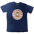 The Beatles Unisex T-Shirt: Sgt Pepper Drum Snow Wash (Navy Blue) (Wash Collection)