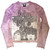 The Beatles Ladies Long Sleeve Crop Top: Revolver (Pink) (Mesh)