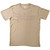 The Beatles Unisex T-Shirt: Drop T Embroidered (Sand) (Embellished)