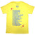 The Beatles Unisex T-Shirt: American Tour '64 (Yellow) (Back Print)