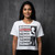 Blondie Ladies Crop Top: Stacked Logo (White)